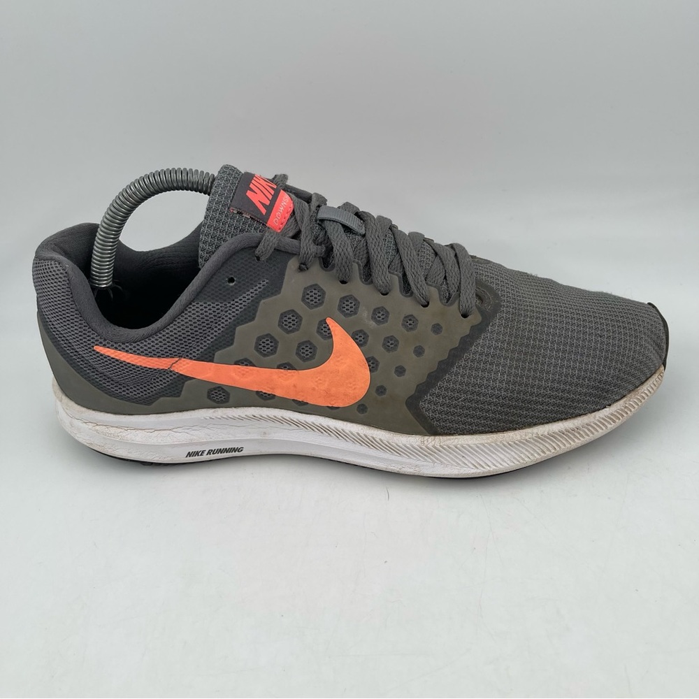 Nike Women’s Downshifter 7 852466-001 Grey Orange Lace Up Running Shoes-Size 10